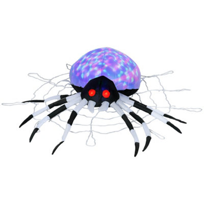 Aka Unisex Black Halloween Inflatable Spider, Colourful Led Lights In - Image 3