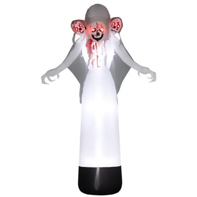 Aka Unisex White Three-Headed Ghost Halloween Inflatable In - Image 3