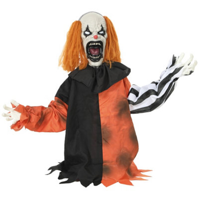 Aka Animated Halloween Face-Changing Clown, Cackling Sound & Glowing Eyes - Orange - Image 3
