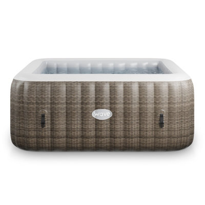 Wave - Inflatable Hot Tub - 6 Person - Brown Rattan - 6 Seater - Image 7