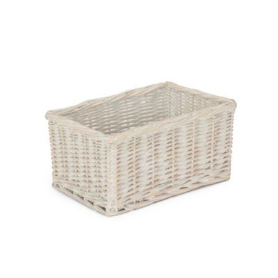 Hamper Wash Willow Storage Servings Trays Red/White