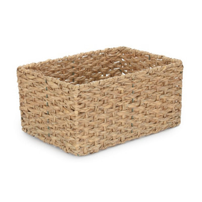 Red Hamper Large Thatch Grass Woven Storage Basket from B&Q