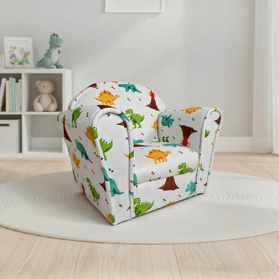 Kidsaw Grey Kids Mini Chair Sofa Dinosaur