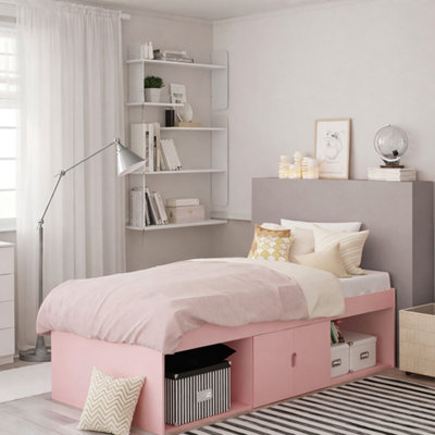 Kidsaw Low Single 3Ft Cabin Bed Frame, Pink - Pink - Image 6