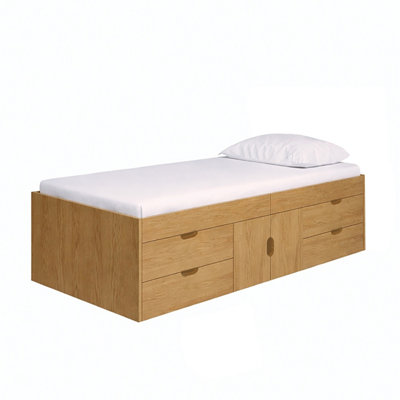 Kidsaw Captains Oak Cabin Bed Frame - 3ft Single - Image 5