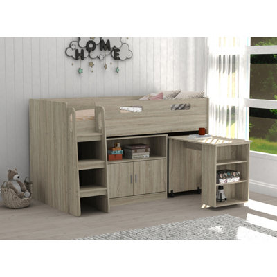 Kidsaw Mid Sleeper Desk Cupboard 04 Oak from B&Q