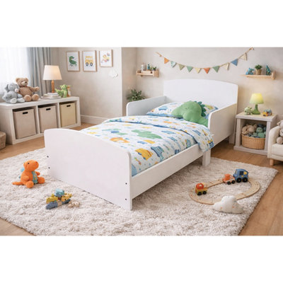 Kidsaw White Toddler Bed Frame With Safety Rails - Image 7