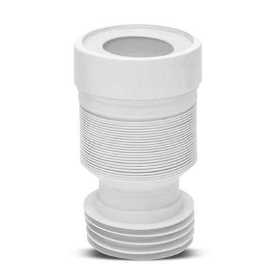 Toilet Pan Connector 240-500mm Flexible Adjustable WC Waste Pipe 4"" Seal Belofay - Image 2