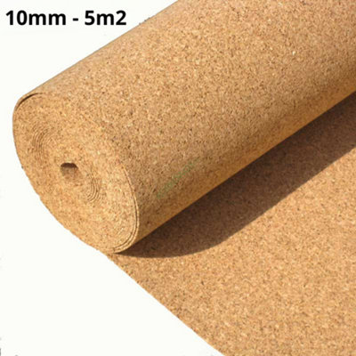 Corksystem Cork Roll10mm5M2 (53.81 Sqft)Uk BrandHigh Density Natural Acoustic & Thermal Insulation Roll from B&Q