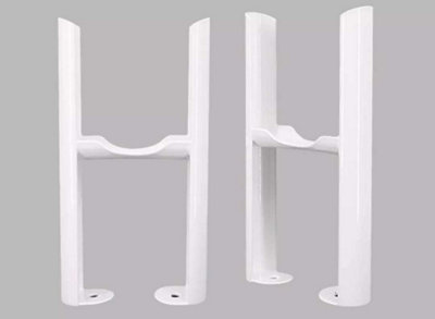 B&Q -  White Floor Mounting Feet For Cast Iron Traditional Triple Column RadiatorPair