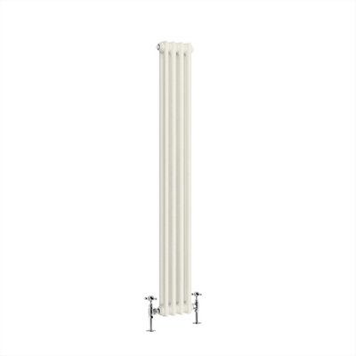 G-Rad Cream Double Column Vertical Cast Iron Radiator(H) 1800 X (W) 200mm from B&Q