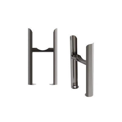 B&Q -  Metallic Copper Mounting Feet For Cast Iron Triple Column RadiatorPair