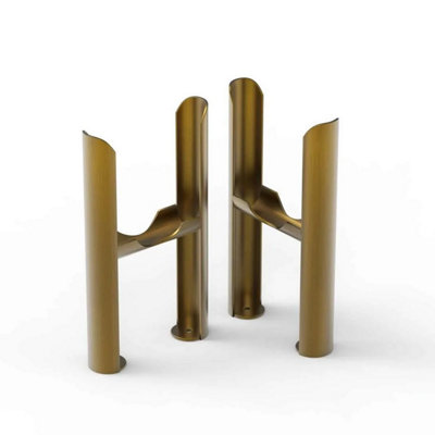 B&Q -  Antique Brass Mounting Feet For Cast Iron Triple Column RadiatorPair