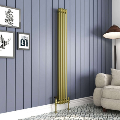 G-Rad Gold Triple Column Vertical Cast Iron Radiator(H) 1800 X (W) 200mm from B&Q