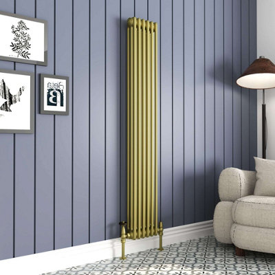 G-Rad Gold Triple Column Vertical Cast Iron Radiator(H) 1800 X (W) 285mm from B&Q