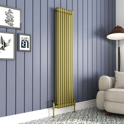 G-Rad Gold Triple Column Vertical Cast Iron Radiator(H) 1800 X (W) 375mm from B&Q