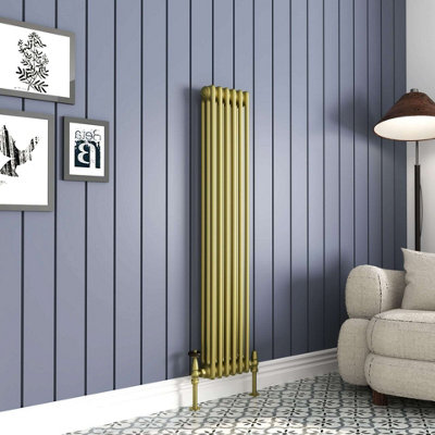 G-Rad Gold Triple Column Vertical Cast Iron Radiator(H) 1500 X (W) 285mm from B&Q