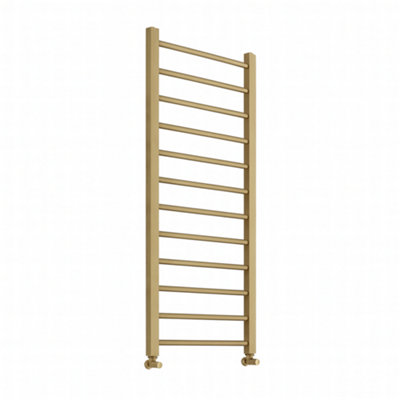 ARKO BATHROOM Arko Towel RadiatorHeated Towel Rails,wall Mounted Ladder Radiators  500X1200mmBrushed Brass from B&Q