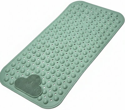 Green Pvc Non Slip Bath Mat For Bath And Shower Anti Slip Bathroom Matt from B&Q