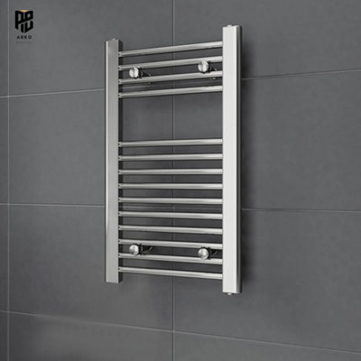 ARKO BATHROOM Arko Heated Towel RailsTowel RadiatorWall Mounted Ladder Radiators 500X800mmChrome from B&Q