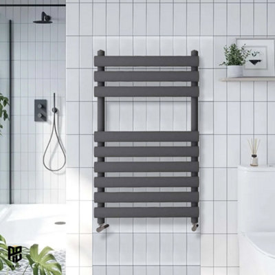 ARKO BATHROOM Arko Towel RadiatorHeated Towel RailsWall Mounted Ladder Radiators 450X800mmAnthracite from B&Q
