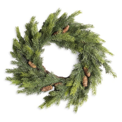 Shatchi Fir Wreath 80Cm Pe Material Artificial Touch Christmas Wreath For Home from B&Q