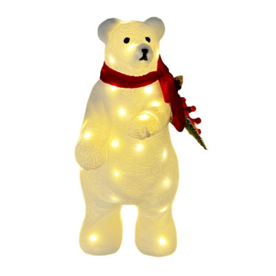 B&Q -  40Cm Battery Operated 40 Led Light Up Polar Bear Christmas DecorationWarm White