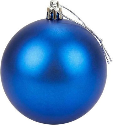 Shatchi 20Cm Dark Blue Mat Christmas BaublePremium Bauble & Home Décor Ornament from B&Q