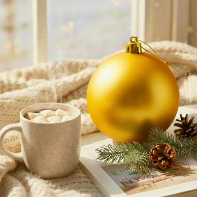 Shatchi 20Cm Dark Gold Mat Christmas BaublePremium Bauble & Home Décor Ornament from B&Q