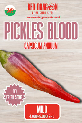 B&Q -  Pickles Blood Chilli Seeds For Growing Hot Peppers