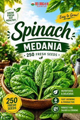 B&Q -  Spinach Medania Seeds For Leafy Green Harvests