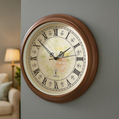 Avilo - Wall Clock - Radio-Controlled - 36cm - Brown - Image 3
