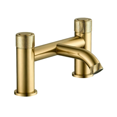 B&Q -  Corsica Brushed Brass Bath Filler