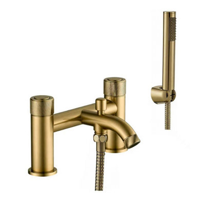 B&Q -  Corsica Brushed Brass Bath Shower Mixer