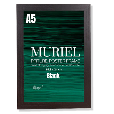 A5 Black Picture Frame Photo Frame Perspex Sheet For Wall Or TableLandscape Portrait Orientation (14.8 X 21 Cm) from B&Q