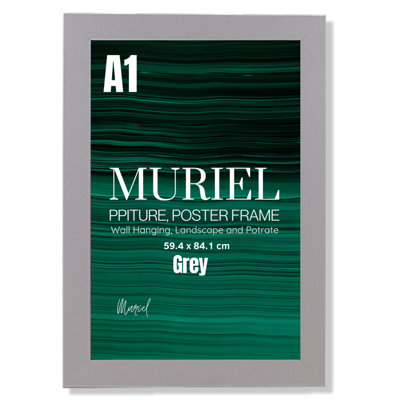 Grey Picture Frame Photo Frame Perspex Sheet For Wall Or TableLandscape Portrait Orientation A1 (59.4 X 84.1 Cm) from B&Q