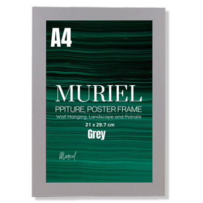 Grey Picture Frame Photo Frame Perspex Sheet For Wall Or TableLandscape Portrait Orientation A4 ( 21 X 29.7 Cm) from B&Q