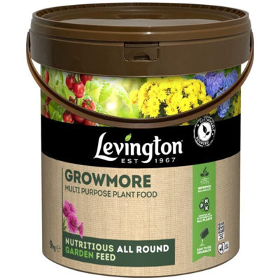 Levington Growmore 9Kg All Purpose Granular Fertiliser Npk 7-7-7 For Flowers Vegetables Fruit Trees Shrubs And Lawns from B&Q