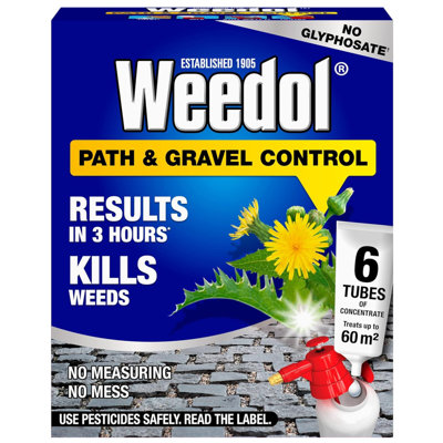  - Weedol Path And Gravel Weedkiller Concentrate 6 Tubes Kills Weeds To The Root Ideal For Paths Driveways And Gravel