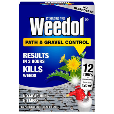  - Weedol Path And Gravel Control Concentrate 12 Tubes Long Lasting Weedkiller For Patios Driveways And Hard Surfaces