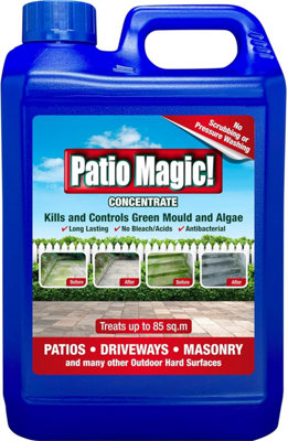 Patio Magic Outdoor Cleaner 2.5L Kills Algae Mould And Moss On Patios Paths Decking Fences And Driveways from B&Q
