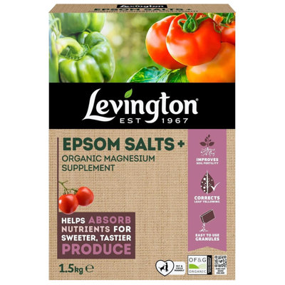 Levington Epsom Salts 1.5Kg Magnesium Rich Plant Food For Greener Leaves And Healthier Growth from B&Q