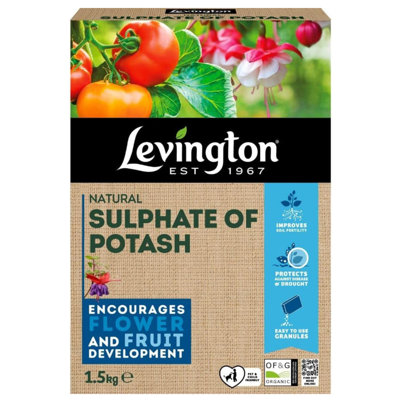 Levington Sulphate Of Potash 1.5Kg High Potassium Fertiliser For Better Flowers Fruit And Plant Resilience from B&Q