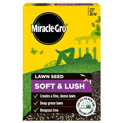 - Miracle-Gro Lawn Seed Soft And Lush 420G For Thick Green Grass Fine Texture Fast Growing For Family Friendly Lawns
