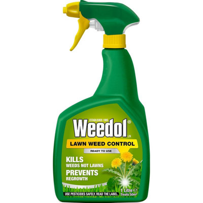 Weedol Lawn Weed Killer Gun 1L Selective Formula For Controlling Weeds Without Damaging Your Grass from B&Q