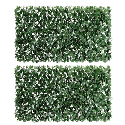 Maple Leaf Willow Fence Expandable Privacy Trellis Screen 2 Piece Set from B&Q