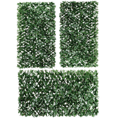 Maple Leaf Willow Fence Expandable Garden Trellis Privacy Screen Set Of 3 from B&Q