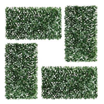 Maple Leaf Willow Fence Expandable Garden Trellis Privacy Screen Set Of 4 from B&Q