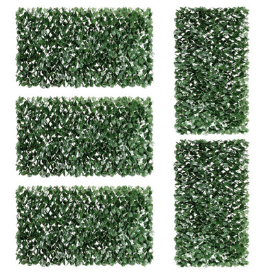 Maple Leaf Willow Fence Expandable Garden Privacy Screen Trellis 5 Piece Set from B&Q
