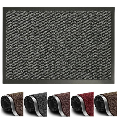  - Barrier Mat 80 X 140 Cm Grey Dirt Trapper Mat Door Mat Indoor Entryway Non-Slip Heavy Duty Washable Floor Protector Mat